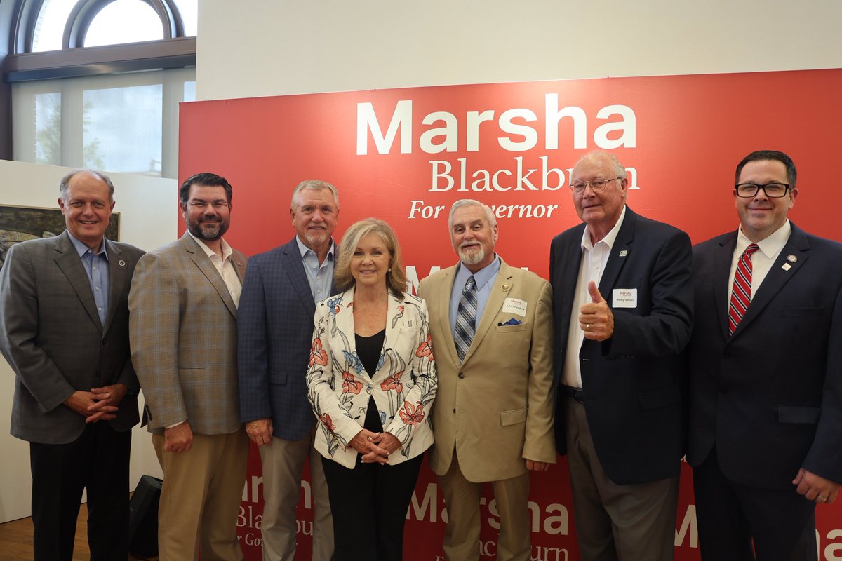 SenJohnson's tweet photo. Great day in East Tennessee with our next governor, @VoteMarsha! The excitement is undeniable. Tennesseans are ready to put her in the driver’s seat of our state. https://t.co/rUuS5kGfgv