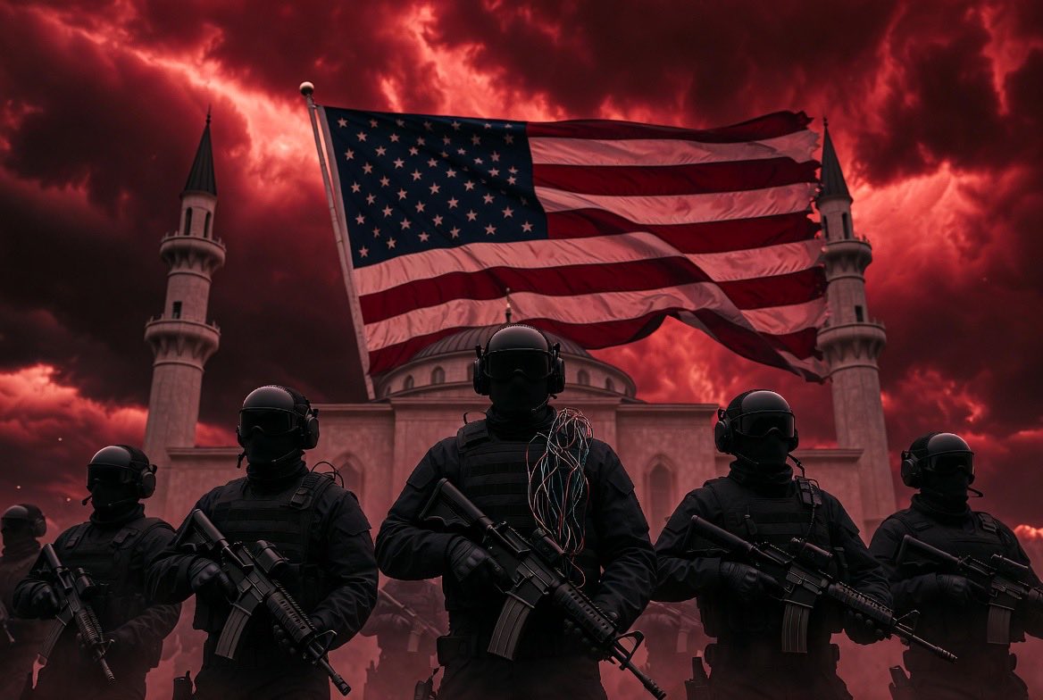 IsraelIDFend's tweet photo. 🚨 Too many Americans — especially pro-2A patriots on the right — think they’ll be fighting weak, unarmed Islamists when the time comes. 

MASSIVE MISTAKE‼️

Those mosques aren’t houses of peace. Most are command centers. Stocked with automatic weapons. Grenades. Loaded with suicide vests. Ready for the signal.

The enemy isn’t soft or disorganized. They’re fanatics — united by ideology and driven by the promise of 72 virgins for those who d*e slaughtering infidels.

This won’t be scattered attacks or lone wolves.
It will be synchronized. Nationwide. All at once. Vicious. Brutal. Rivers of blood. They train for this in several terror camps in America that have already been identified. 

@AmyMek, @LauraLoomer & @marklevinshow have been screaming about this Islamic takeover and it’s time for all Americans to listen. 

While we stay divided, distracted, and led by cowards who refuse to name the enemy, the knife is already at America’s throat.
The final nail is being hammered in real time.

#GodBlessAmerica 🇺🇸