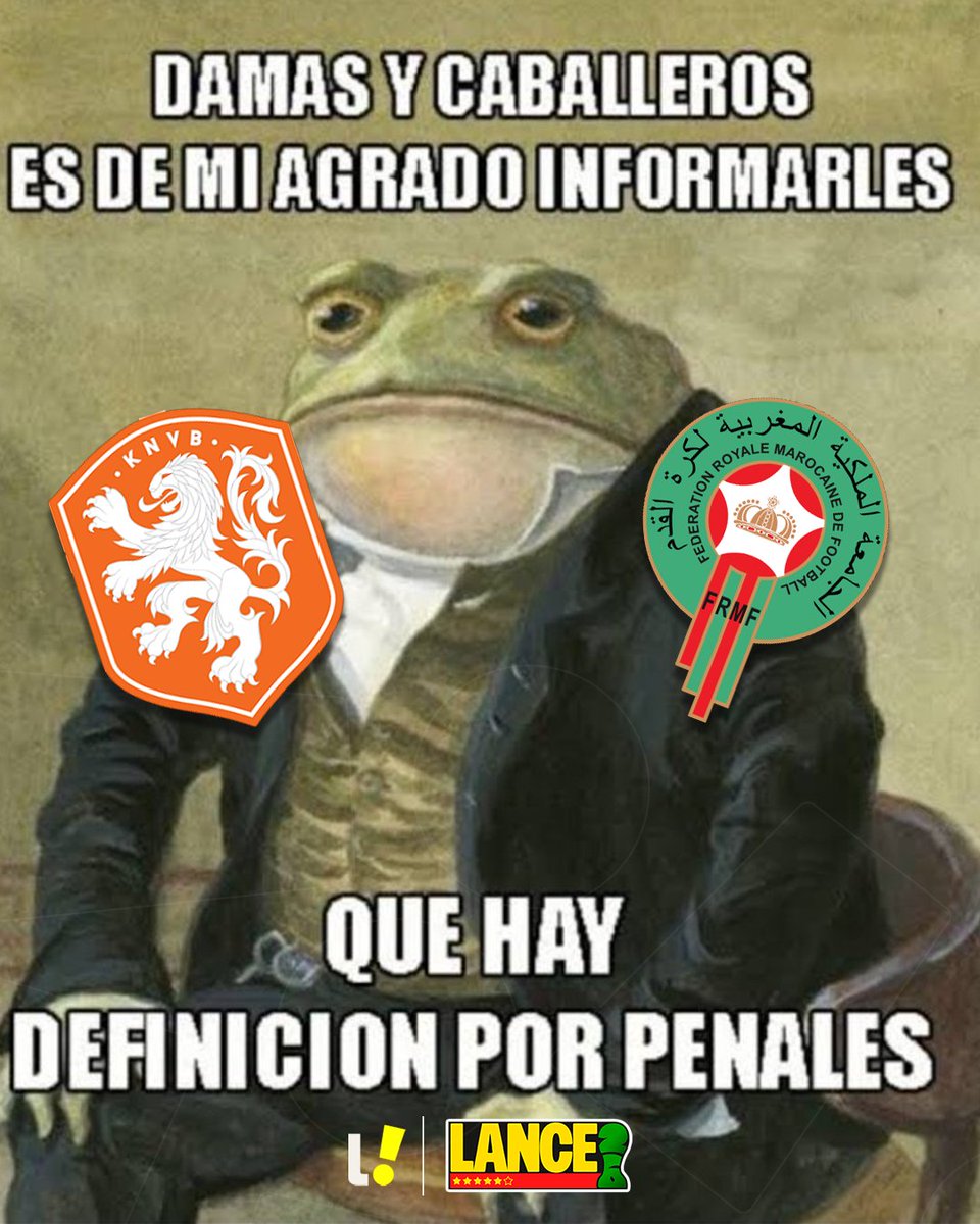 lancenet's tweet photo. PENAIS DE NOVO!!!! 🇳🇱🆚🇲🇦

Em um jogo cheio de reviravoltas, Holanda e Marrocos terminam empatados e vão definir a classificação para as oitavas nos pênaltis! 👀

#Redes2 #LanceTR #LanceInforma #LanceCopa https://t.co/0O0RxKzdxF