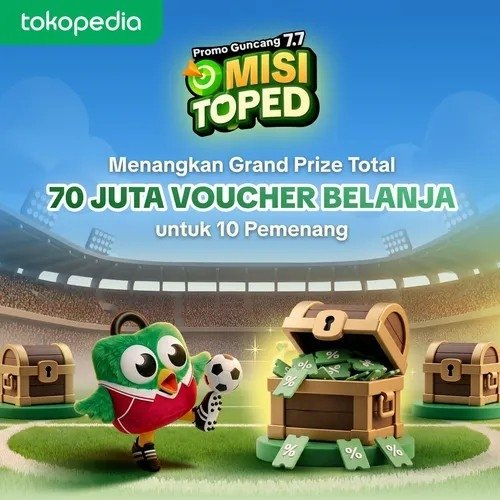 andydch's tweet photo. Main Misi Toped di Tokopedia
Yuk, ikutan kumpulin kuncinya! Dapatkan kesempatan belanjaanmu dibayarin hingga Rp777jt.

Klik link ini sekarang, siapa tahu kamu juga beruntung dapetin voucher Rp30rb tanpa minimum belanja! 👉  https://t.co/oCpAgBx68U https://t.co/wEherOhV6W