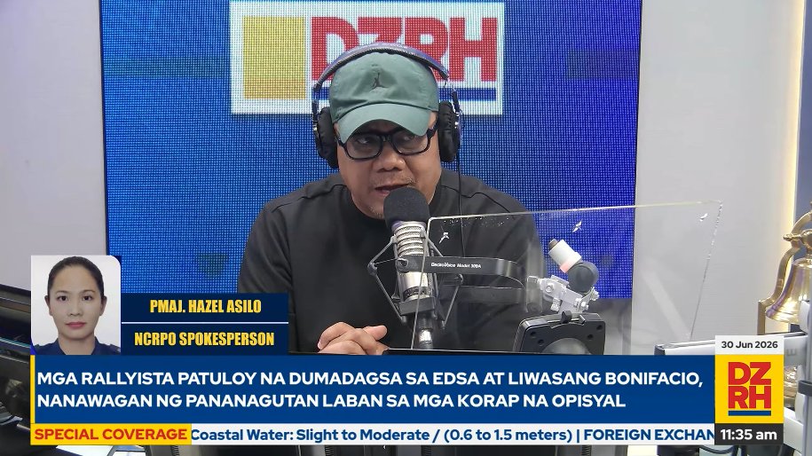 dzrhnews's tweet photo. LIVE SA DZRH: NCRPO Spokesperson PMaj. Hazel Asilo
#SpecialCoverage
LIVE: https://t.co/z9SunVRo5V https://t.co/NrVkVW8DyK