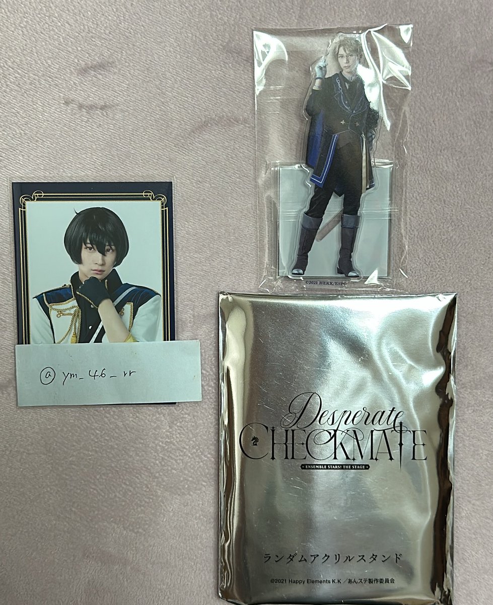 ym_46_rr's tweet photo. 【交換】あんステ Knights 返礼祭 レクイエム アクスタ　チェックメイト

【譲】
前作→嵐
今作→★レオ、★司、真、桃李、英智

【求】
前作→レオ、嵐
返礼祭→レオ、泉、嵐
ユニ衣装→泉、嵐

★はKnights交換のみ   今作⇆前作可

7/3マチネ前後現地、都内手渡し、郵送

宜しくお願い致します🙇‍♀️ https://t.co/FmcHsekMzP