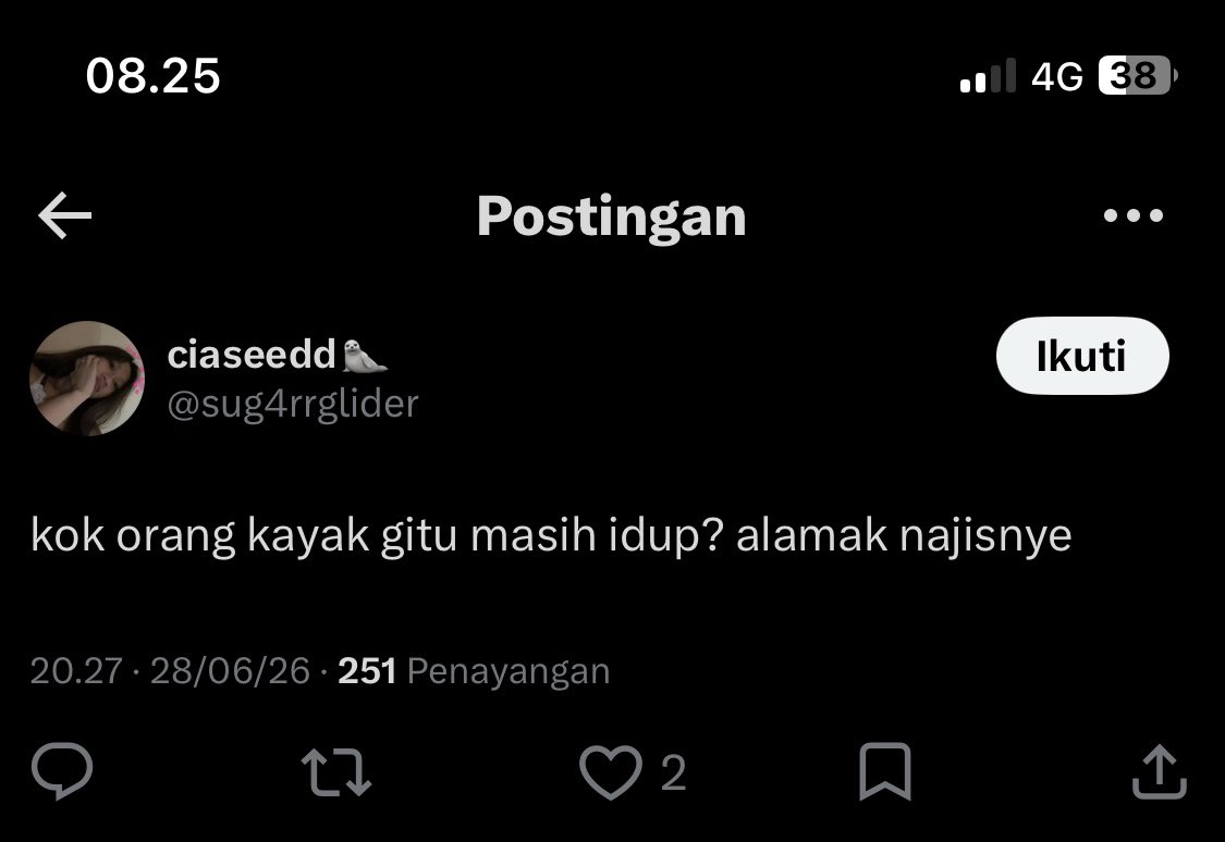 f____2006's tweet photo. klo gue pribadi sih, gue ga gampang ngatain orang apalagi ktemu aja gapernah, gakenal juga. tp beda sih klo orang emg personalnya jelek hati busuk, enteng bgt begituan mah.
gue se emosi ini krn @sug4rrglider selalu gangguin sejak gue kenal sm rafi. udh 2 tahun, https://t.co/S9GzrnIdCX