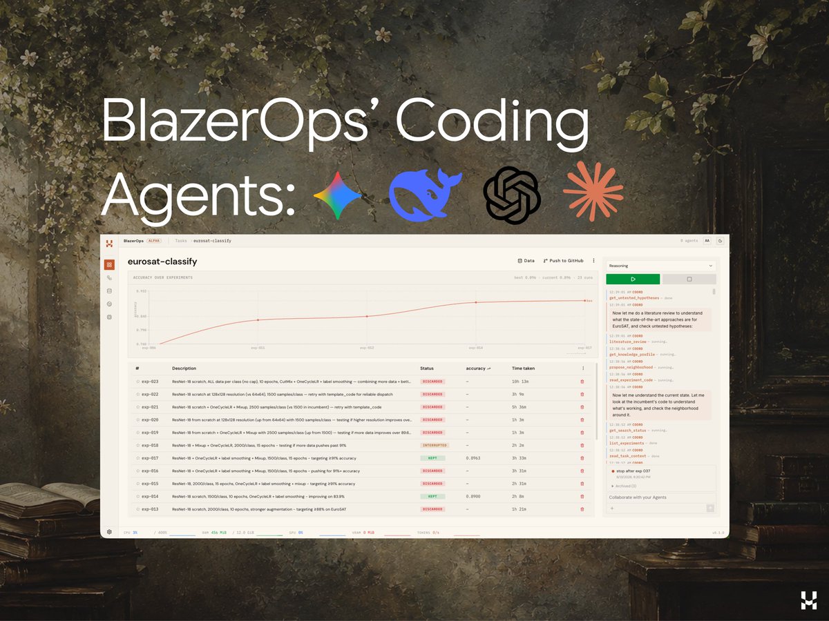 blazer_ops's tweet photo. You can now bring your own API key from Anthropic Claude, Google, OpenAI, and DeepSeek to power your coding agents directly inside BlazerOps's spatial agents. 

Sign in, go to Settings, add your LLM key provider, paste your key, save. 

https://t.co/tSeI289LUE https://t.co/q1QedMBybF