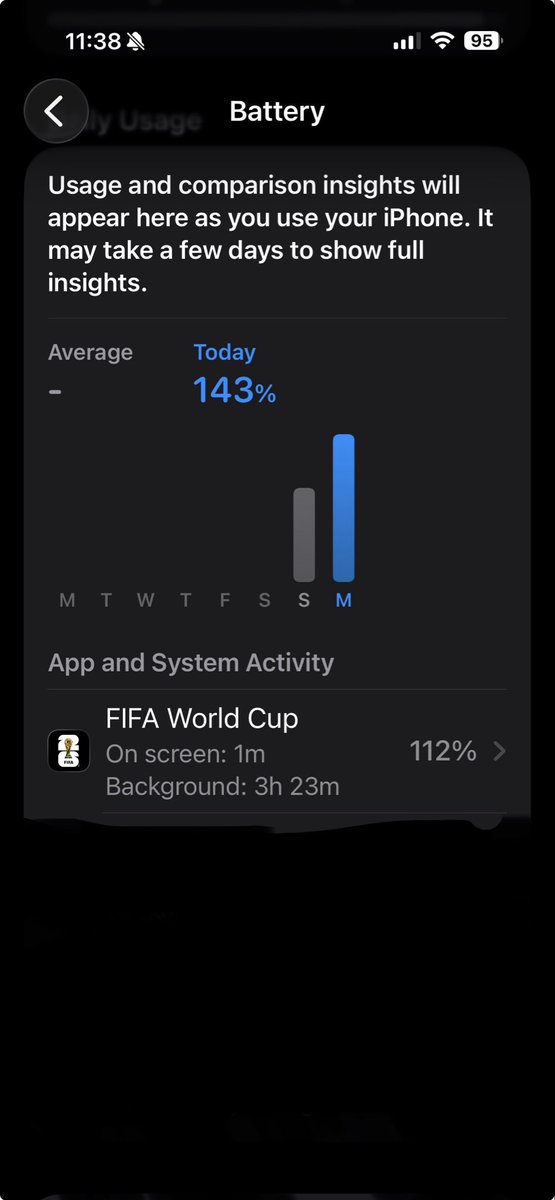 itzBrandon0753's tweet photo. Quick question Y’all do you Y’all have @FIFAWorldCup app installed on your @Apple iPhone how is this possible our battery only go up to 100% should I message FIFA about this issue https://t.co/ZnraGdcfbC