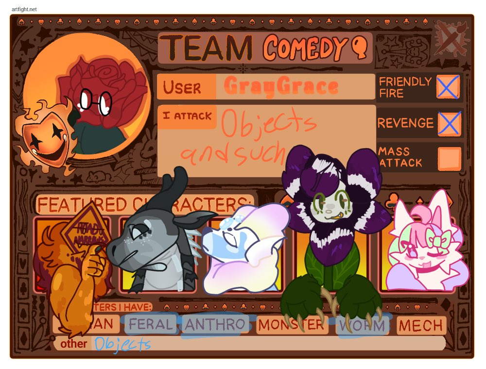 Graygracedraws's tweet photo. Yall im doing artfighttt
Show me your cards
#wof #wingsoffire #objectified #objectifiedcomic #furry #osc #objectshowcommunity https://t.co/gOUfCtTFDF