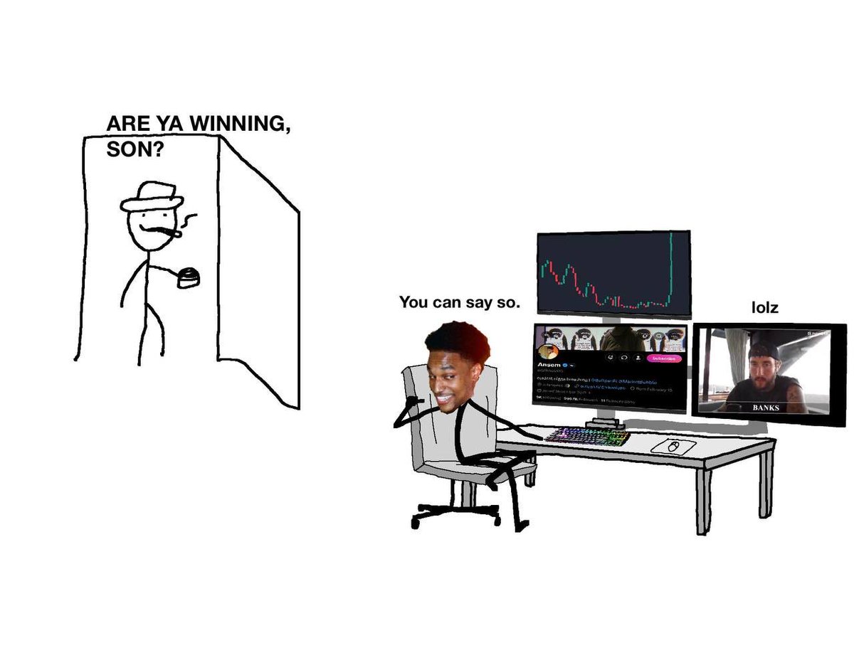 WinningSon_'s tweet photo. 🚨 NEW BOUNTY LIVE 🚨

1% to the first person who gets Ansem to publicly say: “Are ya winning, son?” 

X post. Spaces. Stream. Video.

We don’t care how it happens.

We just want to hear it.

The trenches are counting on you.

@blknoiz06 

https://t.co/hvis6upUbN https://t.co/SXVMZLacdp