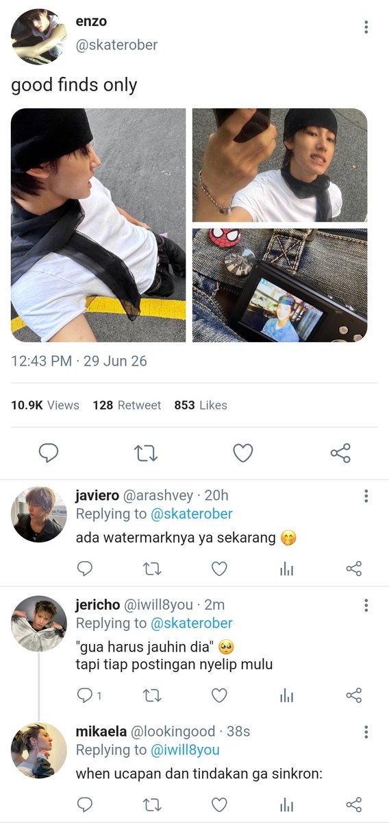 izzamouche's tweet photo. #hyeonkeon few tweets au
— Enzo Kiel universe

yang satu mulai nganggep tempat pulang, satu lagi sibuk nyari cara biar tempat itu ilang (bahh kacaw) https://t.co/FqYKzOBcAL