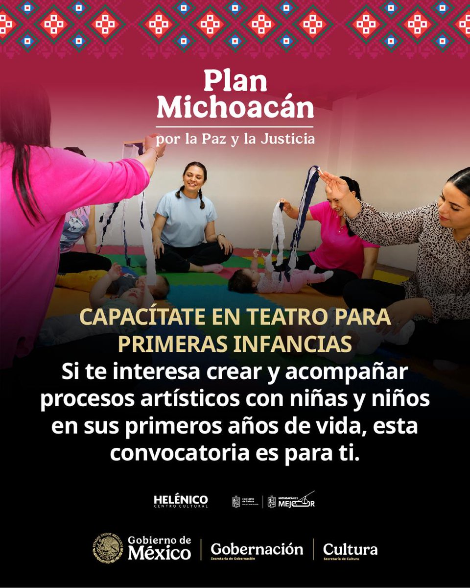 planmichoacan25's tweet photo. 🎭 Explora nuevas formas de crear con las primeras infancias en #SaberesSobreLaEscena.

📅 29 y 30 de junio, y 1 de julio 
📍 UNAM Centro Cultural, Charo, #Michoacán. 
🎟️ Entrada libre
📥 saberessobrelaescena.helenico@cultura.gob.mx

#PlanMichoacán #Teatro
@cultura_mx @Helenico https://t.co/mUt6Q7ythz