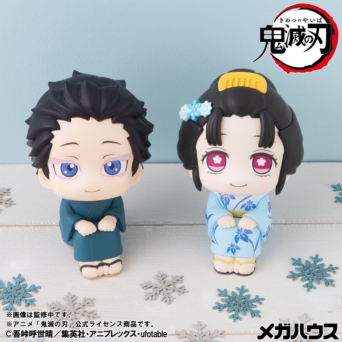 megahouse_tori's tweet photo. 【#鬼滅の刃】

◤彩色原型初公開！◢

🎆━━━━━━━━━━━❄
見上げる見守るフィギュア るかっぷ
　鬼滅の刃
　狛治/恋雪
🎆━━━━━━━━━━━❄

アニメ「鬼滅の刃」より、
狛治と恋雪がるかっぷに登場メガ！

⏰予約開始は7月2日(木)

予約情報は当アカでお知らせメガ！
https://t.co/W3mnhdnEuz
#るかっぷ