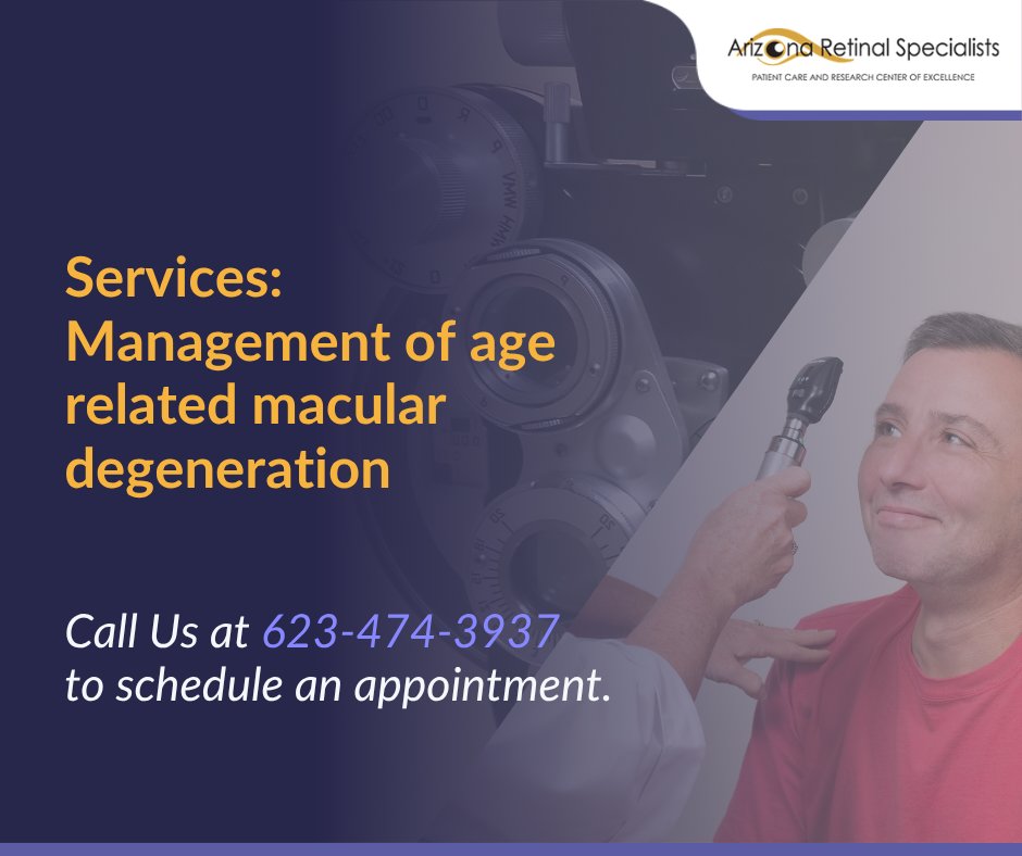 azretinal's tweet photo. AMD treatment depends on the type, stage, and severity of the condition. Care options may include medications, laser therapy, vitamins, low vision aids, or other retinal treatments when appropriate.  https://t.co/sJuRpHKWGo https://t.co/flCA4IrcSa