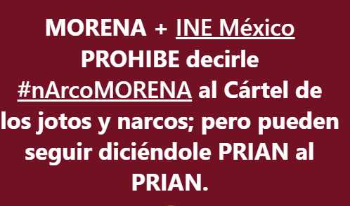 lunadeandromeda's tweet photo. cuando oigo que un suato dice prian inmediatamente recuerdo que los chapulines prianistas todos estan con narcomorena y me da algo de risa.... https://t.co/LdsyWHAS8s
