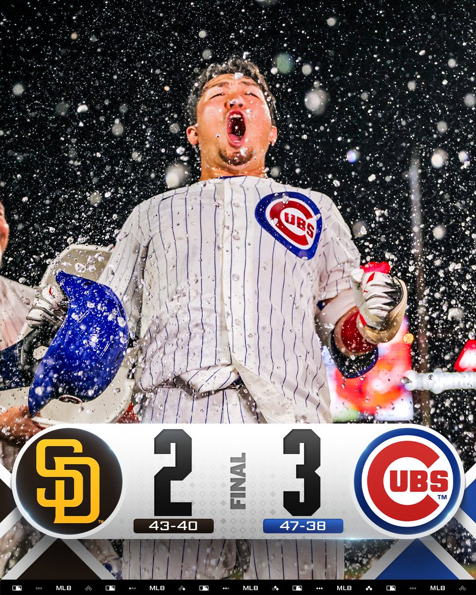 MLB's tweet photo. Seiya Suzuki plays the hero in the @Cubs 10th walk-off win of the season! https://t.co/jETIbA0liy