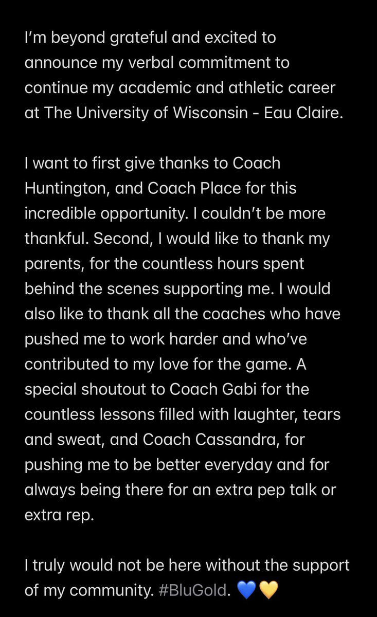 KatieSilva2009's tweet photo. Next 4!! 💙💛
@09Spikes @UWECSoftball @OeSoftball https://t.co/6KMQHNBHE3