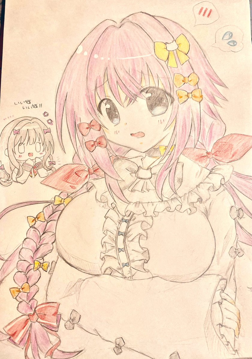 u_uzzz_z_'s tweet photo. 華乃をたくさん描いていきたいわよ🐈🐙 https://t.co/AY1YwcBXRW