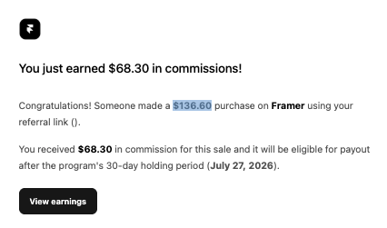 CreativeGe94419's tweet photo. #FramerChallenge Season 2 — Week 10 Update ✅

Goal: $5,000

Revenue this week: $68.30

All from https://t.co/PgE3Cyc1l1 Affiliate commissions 🔥 https://t.co/PWFQ9B76ET