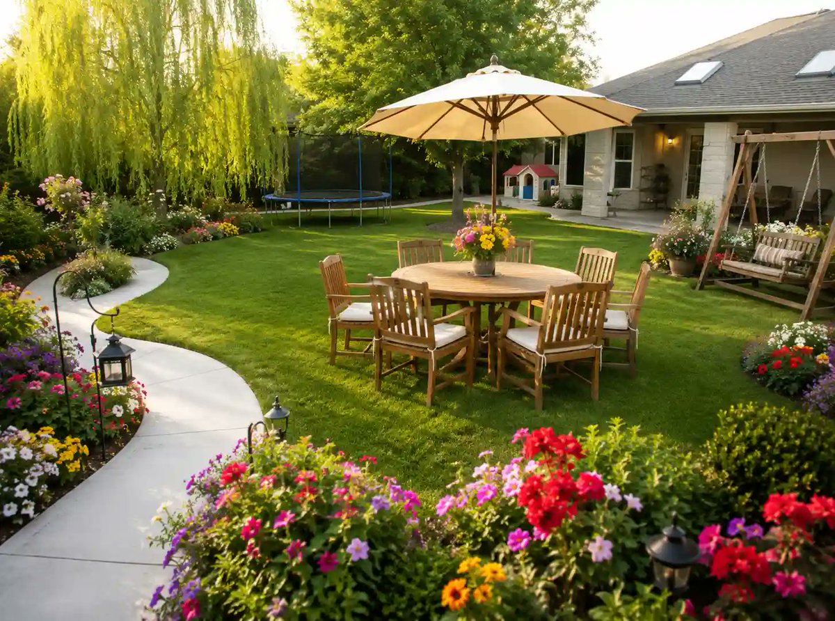 FloorPlanMaker1's tweet photo. Looking at garden design ideas lately—simple, calm, and balanced spaces.

Paths, plants, light… everything just feels in the right place.

Sharing a few inspirations 🌿

#garden #gardendesign #backyard #outdoorliving https://t.co/hYgk26oDec