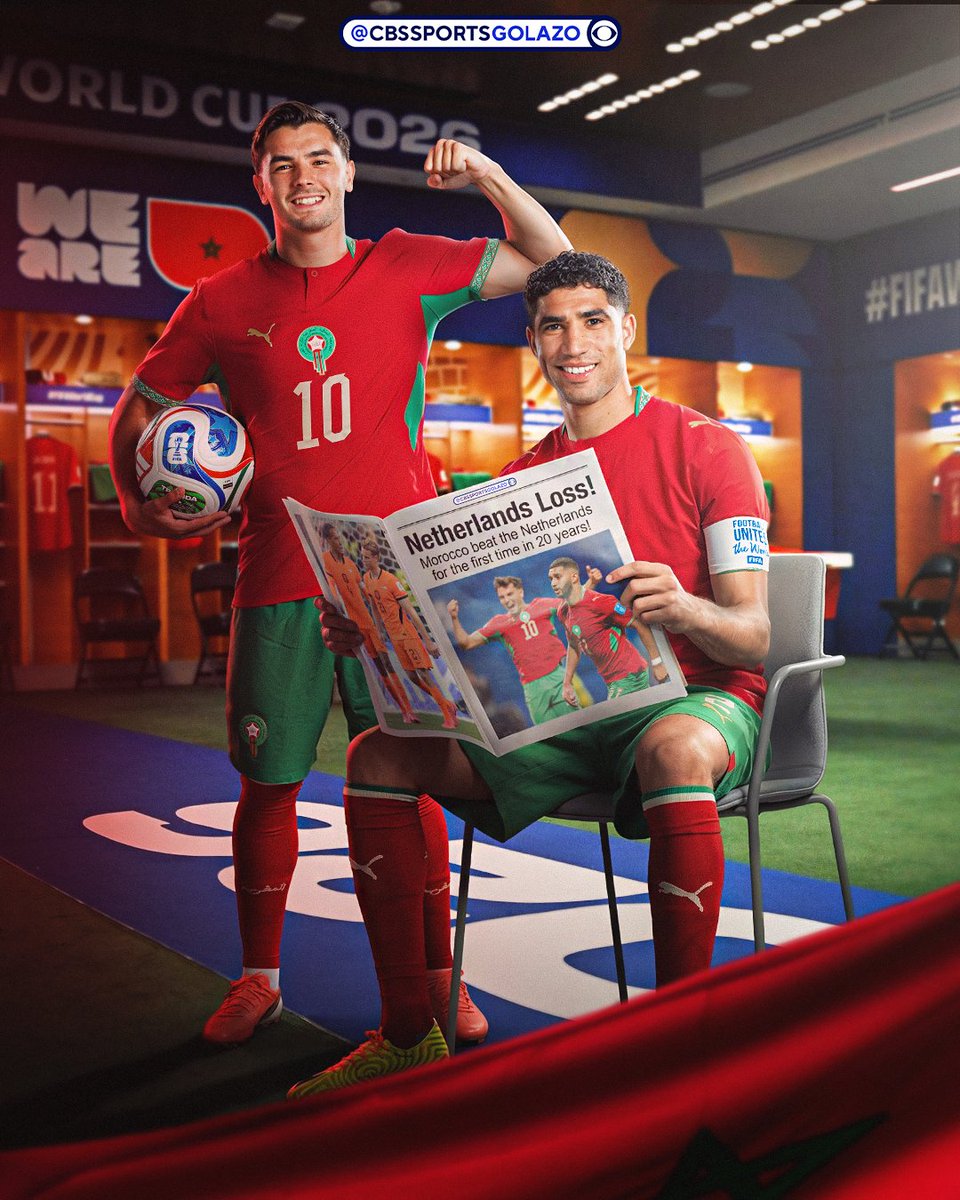 CBSSportsGolazo's tweet photo. MOROCCO ADVANCE TO THE ROUND OF 16 🇲🇦

They will face Canada in the next round 🇨🇦👀 https://t.co/sJdw3Vvcgb