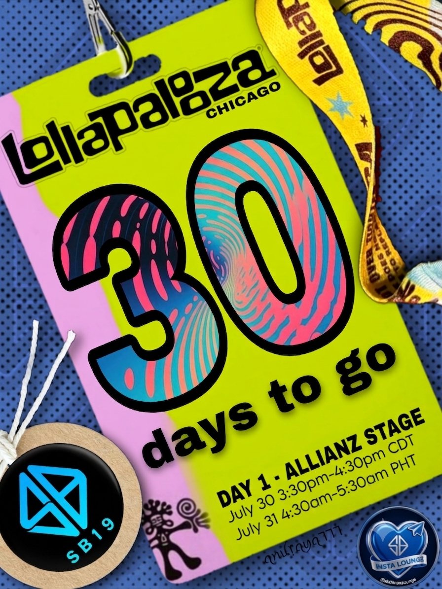 speak2dvoid's tweet photo. Only 30 days remaining until SB19 slays the Allianz stage at Lolla Chicago! I don't mind waking up so early just to catch them at 4:30 AM; in fact, I believe I won't be able to sleep! They are a must-see act at Lollapalooza 2026!

#SB19TakesonLolla
#LiveMusic #GlobalFestival https://t.co/2iVHDwk0Fd