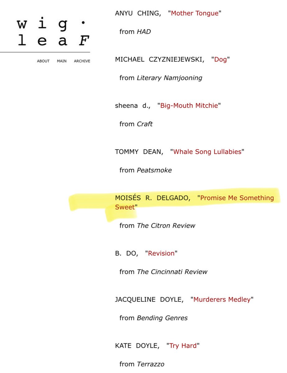 MoisesTheHuman's tweet photo. Excited to be included in the @Wigleaf Top 50! Thanks to @thecitronreview for having published this little story 🍬 https://t.co/flO80UH6Em