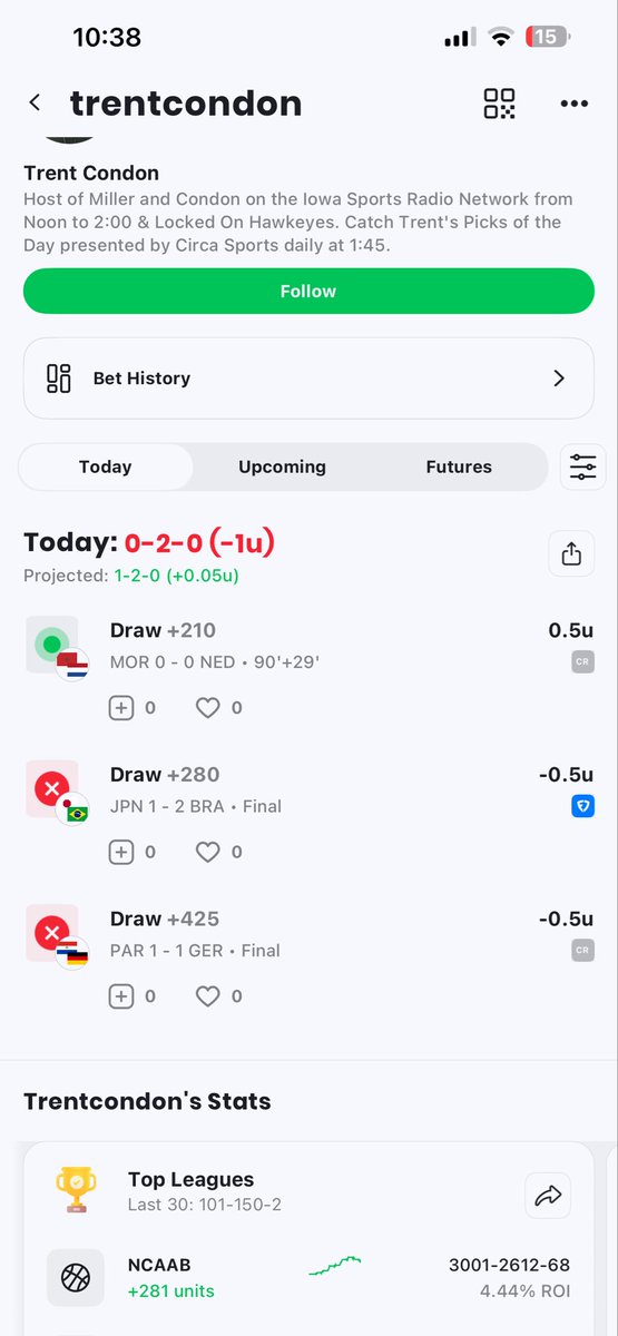 Richard446969's tweet photo. Trent Cheater Tracker. 5:14 PM, first two games basically over. No bets. @MillerAndCondon @imKenMiller @trentcondon https://t.co/9v3kzuuT0Y
