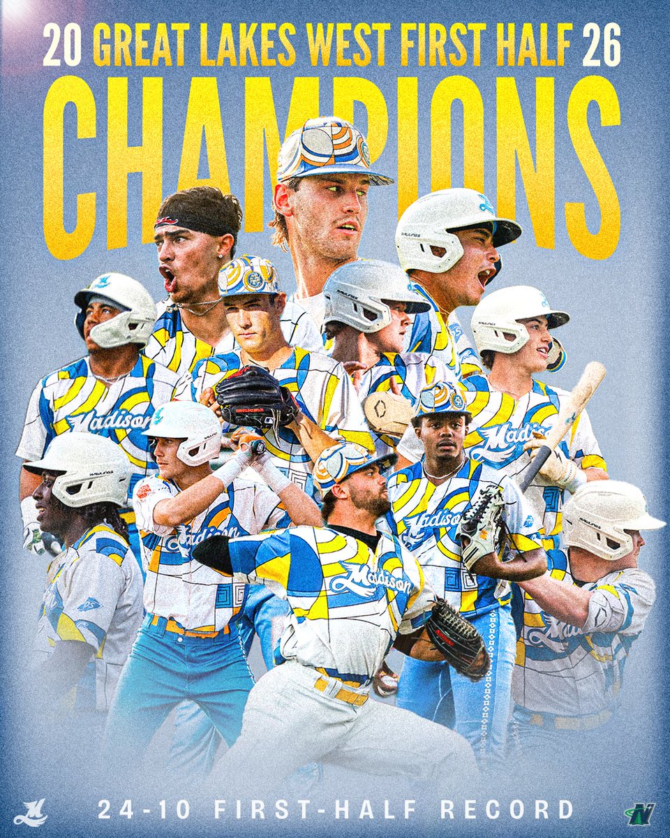 MadisonMallards's tweet photo. Most Wins in the Northwoods League ✅
Great Lakes West First-Half Champions ✅

chef's kiss✌🏻 #FirstHalfChamps 🦆 🏆 https://t.co/u3nxsFqA0a