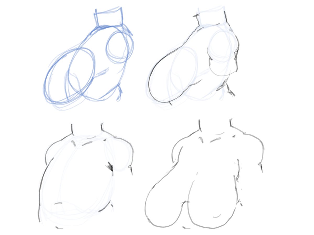 Rysam_47's tweet photo. Some examples and sketches to determine and show how can the breasts behave depending on weight, body position and external elements https://t.co/kiznWdGjdu