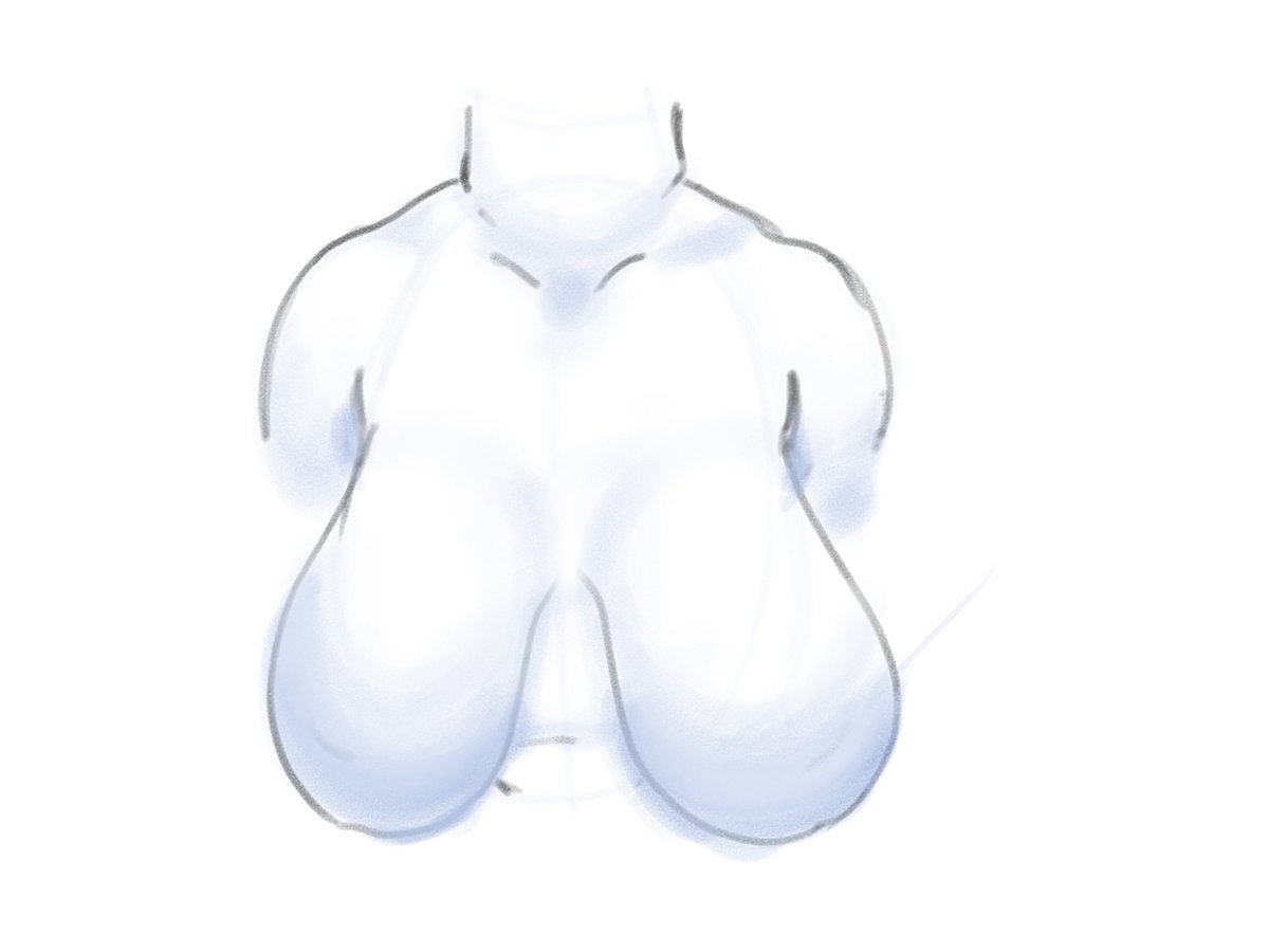 Rysam_47's tweet photo. I do some tutorials and quick lessons about drawing in my server, here’s one for melons, hope its understandable and useful . 

First, locate the birth area of the breasts, a little below the clavicles. Then have the rounded base for the shape of the breasts, for the + https://t.co/lOekX9Y2de