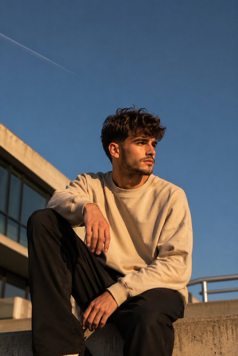 Golden Hour Rooftop Lifestyle Portrait