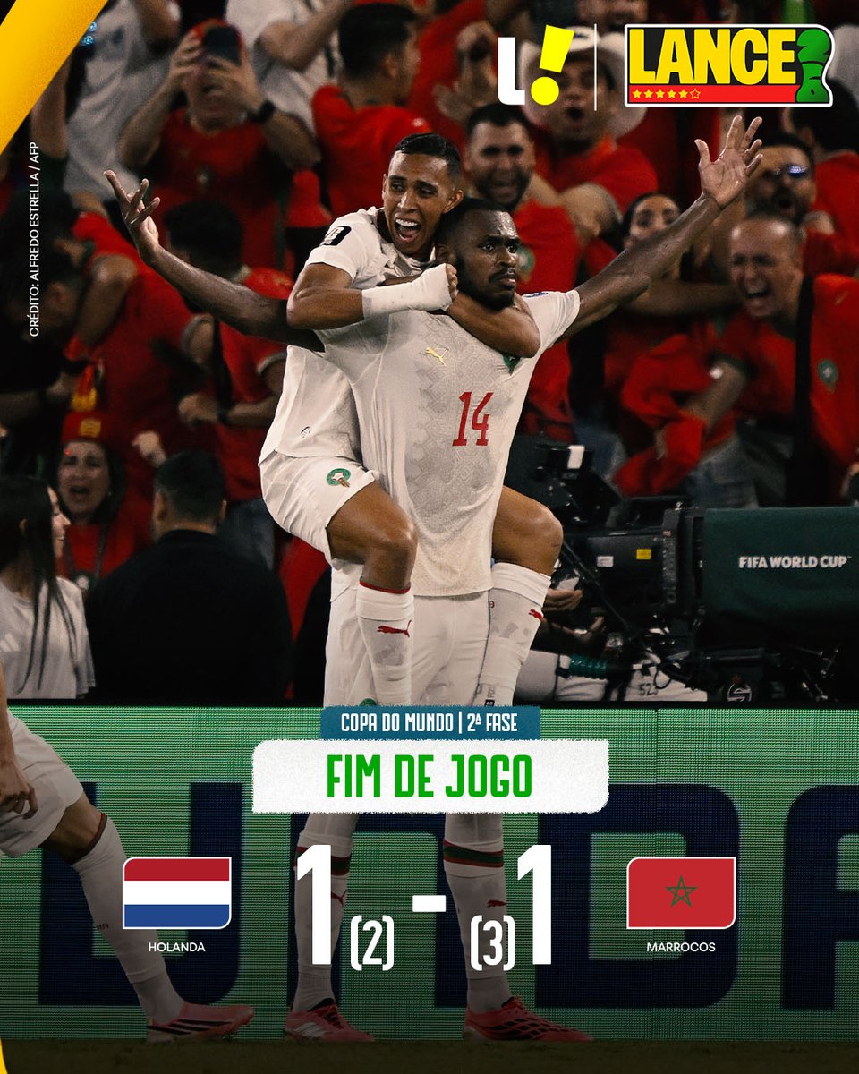lancenet's tweet photo. O MARROCOS QUER O MUNDO! 🇲🇦🇳🇱

A seleção marroquina vence a Holanda e chega nas oitavas da Copa do Mundo. 

Acesse o site do Lance! e saiba mais detalhes: https://t.co/Yyy6YbZiRu

#Redes4 #LanceInforma #LanceCopa https://t.co/0nQxdYFFuZ