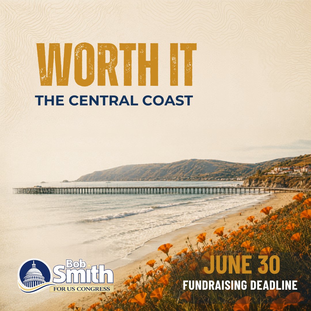 bobsmith4usa's tweet photo. Every conversation.
Every door.
Every contribution.

Tomorrow is our June 30 fundraising deadline. Every contribution helps us keep reaching voters across the Central Coast.

https://t.co/jRJSuA89Vc

Like, repost, and follow if you agree.

#CA24 #BobSmithForCongress https://t.co/9ilmz9SqZz