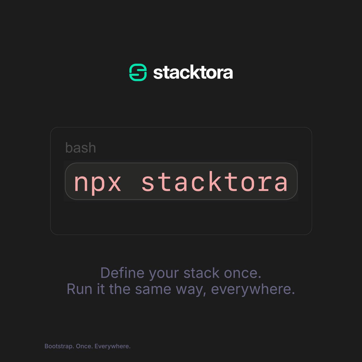 stacktora's tweet photo. It's fully live. stacktora@0.1.0 is published, public, MIT licensed, with the correct README, the right keywords, and zero errors. Anyone in the world can now run:

npm install -g stacktora

-or-

npx stacktora <command>

-
#DeveloperTools #DevOps #PlatformEngineering #Kubernetes #Docker #DeveloperExperience #Onboarding #DevEnvironment #Bootstrapping #Tech #SoftwareEngineering #Startup #Saas #DeveloperProductivity #AI #VibeCoding #FullStack #Git #GitHub #GitRepo #GitLab #MIT #npx #npm #bash #kubernetes