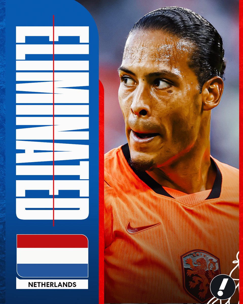 YahooSports's tweet photo. Netherlands is eliminated in the World Cup prior to the Round of 16 for the first time in its World Cup history. https://t.co/RgNZSdpMJf