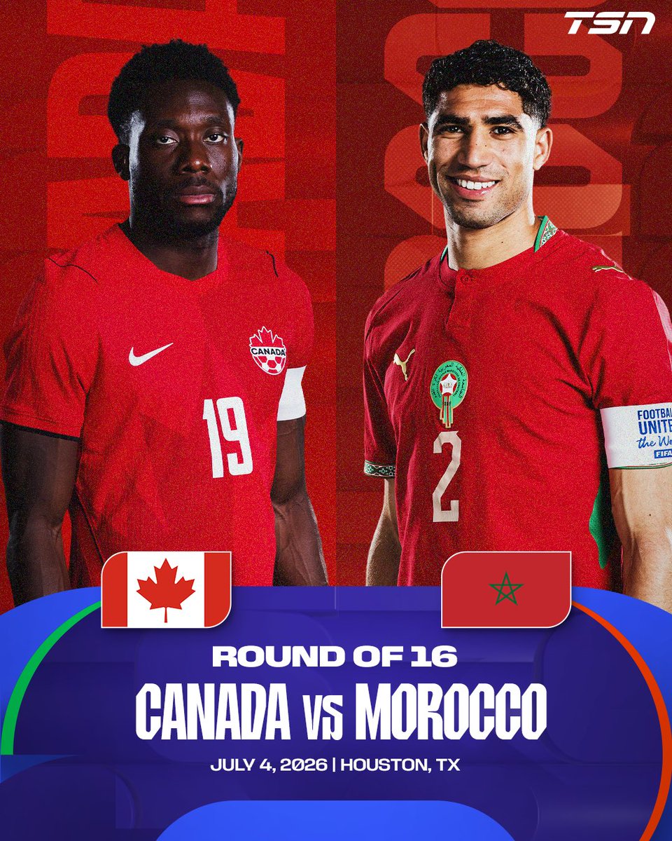 TSN_Sports's tweet photo. MOROCCO VS. CANADA IN HOUSTON 🇲🇦🇨🇦

Get your popcorn ready for July 4th because this is going to be a good one! 🍿

#FIFAWorldCup https://t.co/YWl1BC4x5B