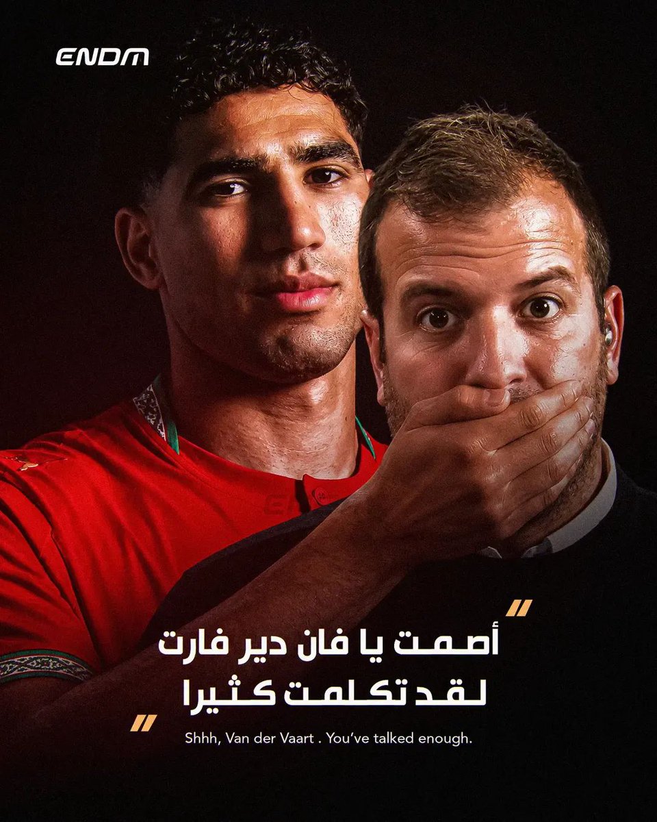 ENDM_Twit's tweet photo. • اصمت يا فان دير فارت لقد تكلمت كثيرا 🤏

#ENDM https://t.co/xGPJ37E9Dv