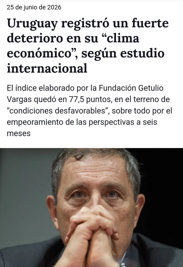 riverafrutos's tweet photo. Noticias económicas de las últimas 48 horas:
▪️La construcción está atravesando un "bache"
▪️600 trabajadores del Frigorífico Carrasco se quedan sin seguro de paro
▪️AMBEV anunció cierre definitivo de planta de Minas y posiblemente la de Paysandú
▪️Gobierno anuncia suba de impuestos en autos eléctricos
▪️Gobierno recortará viáticos para viajes y servicios de catering de todos los ministerios

La ves o la ves?