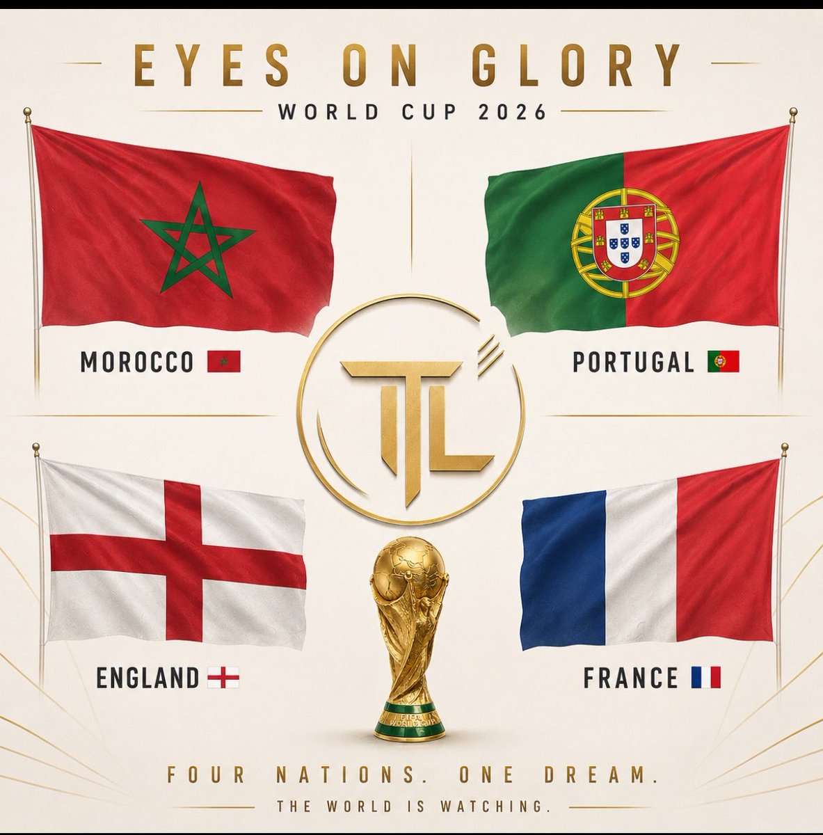 TorchlightX's tweet photo. @TouchlineX My World Cup 2026 picks. 🏆
One of these teams will lift the World Cup. 👀
Let’s see who proves me right. 🔥⚽ https://t.co/96jCIB1Yp2