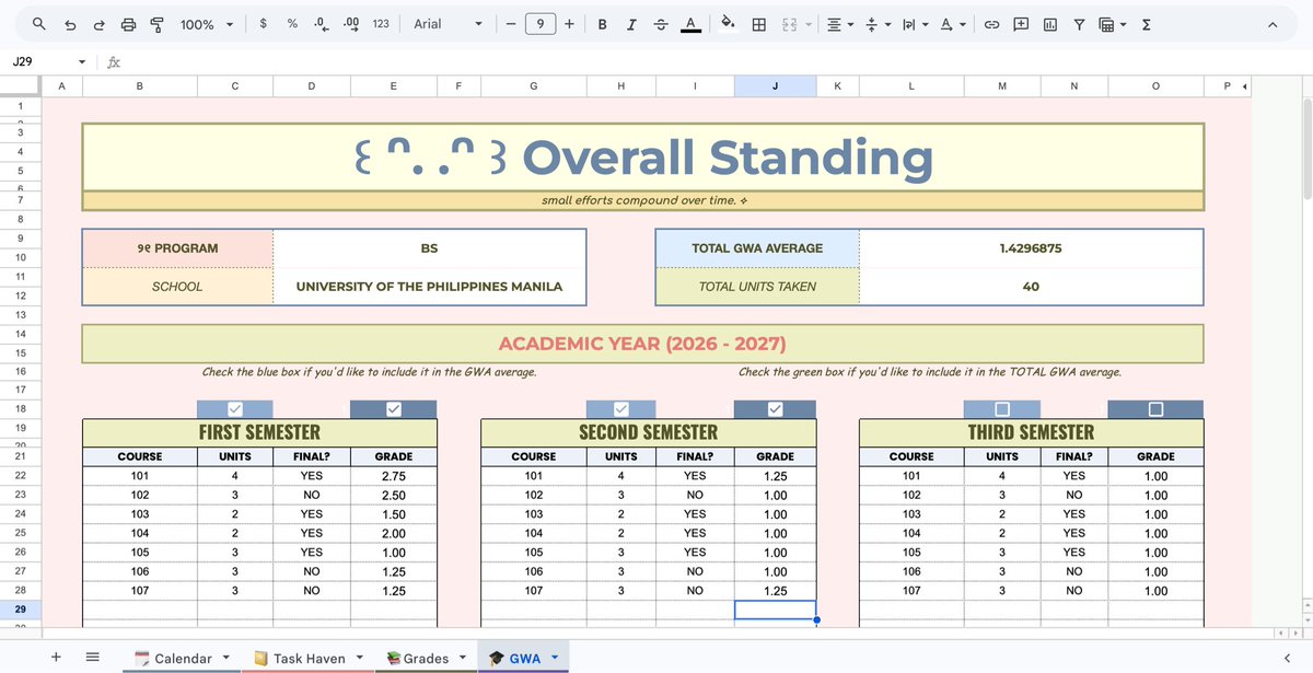 viauwry's tweet photo. hi #studytwt fam! ♡ i’m finally done with the student tracker v1 (gsheets) ૮₍ ˶ᵔ ᵕ ᵔ˶ ₎ა
i’m selling this for ₱199 only — a one-time purchase you can use throughout your entire college journey ✿
https://t.co/VxSDDD8XZ5
https://t.co/VxSDDD8XZ5
https://t.co/VxSDDD8XZ5 https://t.co/0GCyQ85yRV