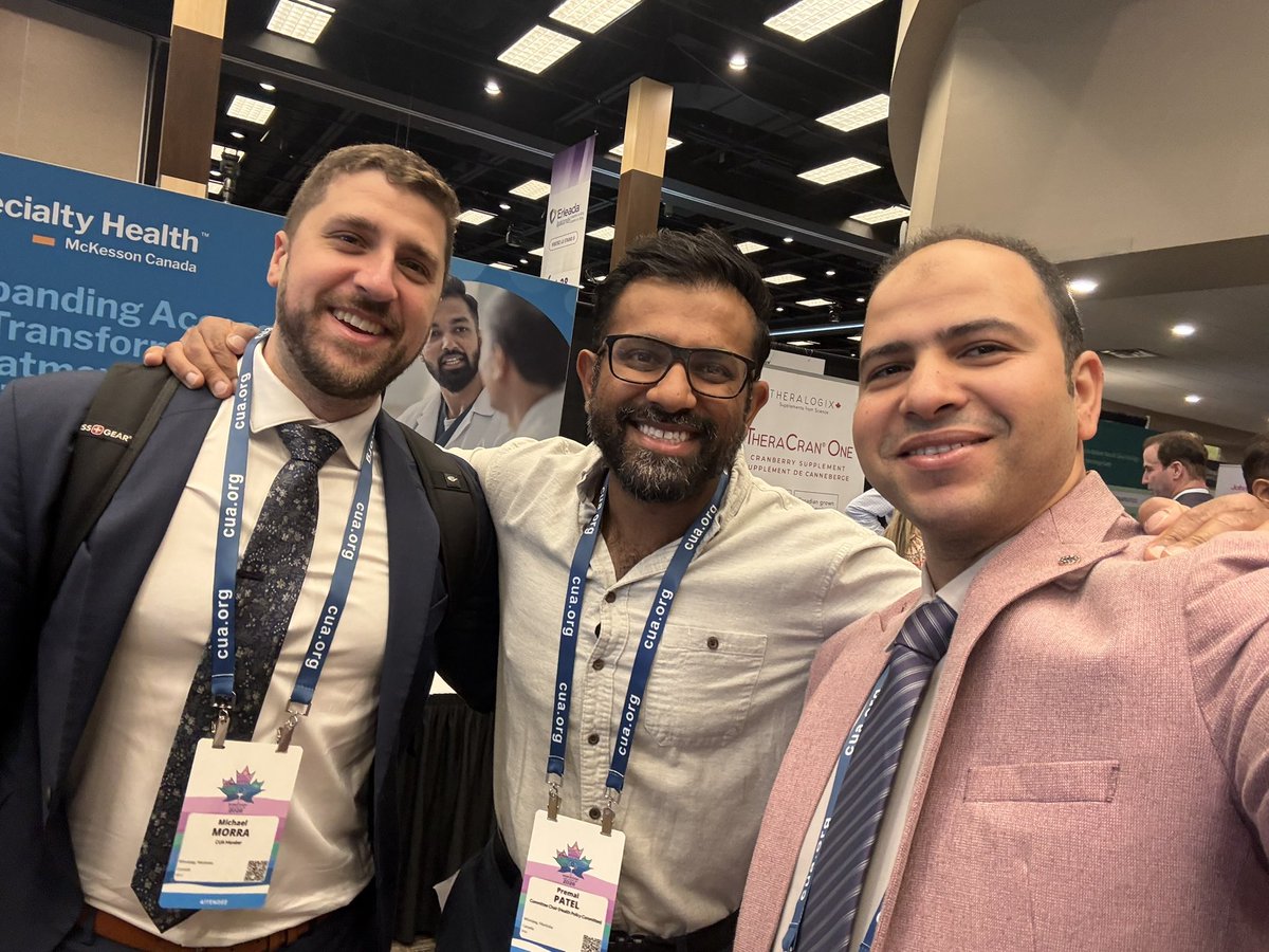 MoustafaFathyA's tweet photo. Happy to be at CUA 2026 in Saskatoon, surrounded by my both mentors @PremalPatelMD @hazemelmansy1 and teams. This meeting is more than just a scientific conference, it’s a wonderful opportunity to reconnect, celebrate friendships, and relive so many great memories. https://t.co/cKoncMbMBM