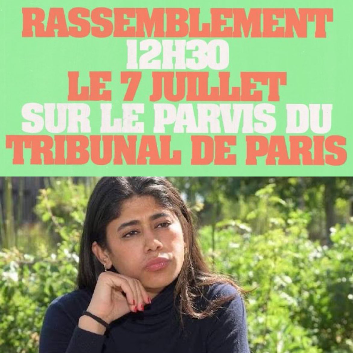 Guigz75116's tweet photo. L’ eurodéputée LFI Rima Hassan mise en examen pour apologie du terrorisme organise tranquillement un rassemblement devant le tribunal la veille de son procès pour “soutenir les voix solidaires de la Palestine”.

Traduction : elle appelle à la pression populaire sur les juges, en plein débat sur l’indépendance de la justice. Et ça passe.

Où est la limite ? Une élue peut-elle impunément convoquer la rue pour influencer une décision de justice ? Est-ce la nouvelle norme démocratique made in LFI.

Gérald Darmanin, vous qui avez passé des années à défendre l’ordre républicain et à lutter contre l’apologie du terrorisme : pas un mot ? Pas un tweet ? Silence radio face à cette tentative de judiciarisation politique inversée ?

On en est donc là : des élus protégés par leur immunité et leur base militante peuvent organiser le cirque médiatique devant les tribunaux, pendant que le citoyen lambda risquerait la garde à vue pour bien moins.

La République se regarde dans le miroir et ne se reconnaît plus.

C’est une honte. 
#RimaHassan #Justice #DeuxPoidsDeuxMesures