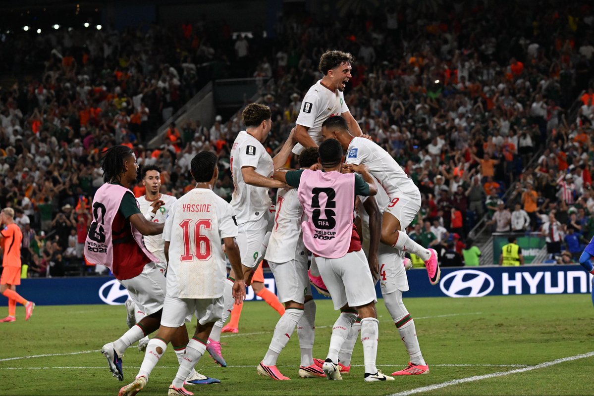 F7Maher's tweet photo. مباراة تااااريخية للمغرب 
اقل ما كان ان يتأهل المغرب 🇲🇦 

الف الف مبرووووووووك 🇲🇦 🇲🇦 https://t.co/ZfwadLlVcu