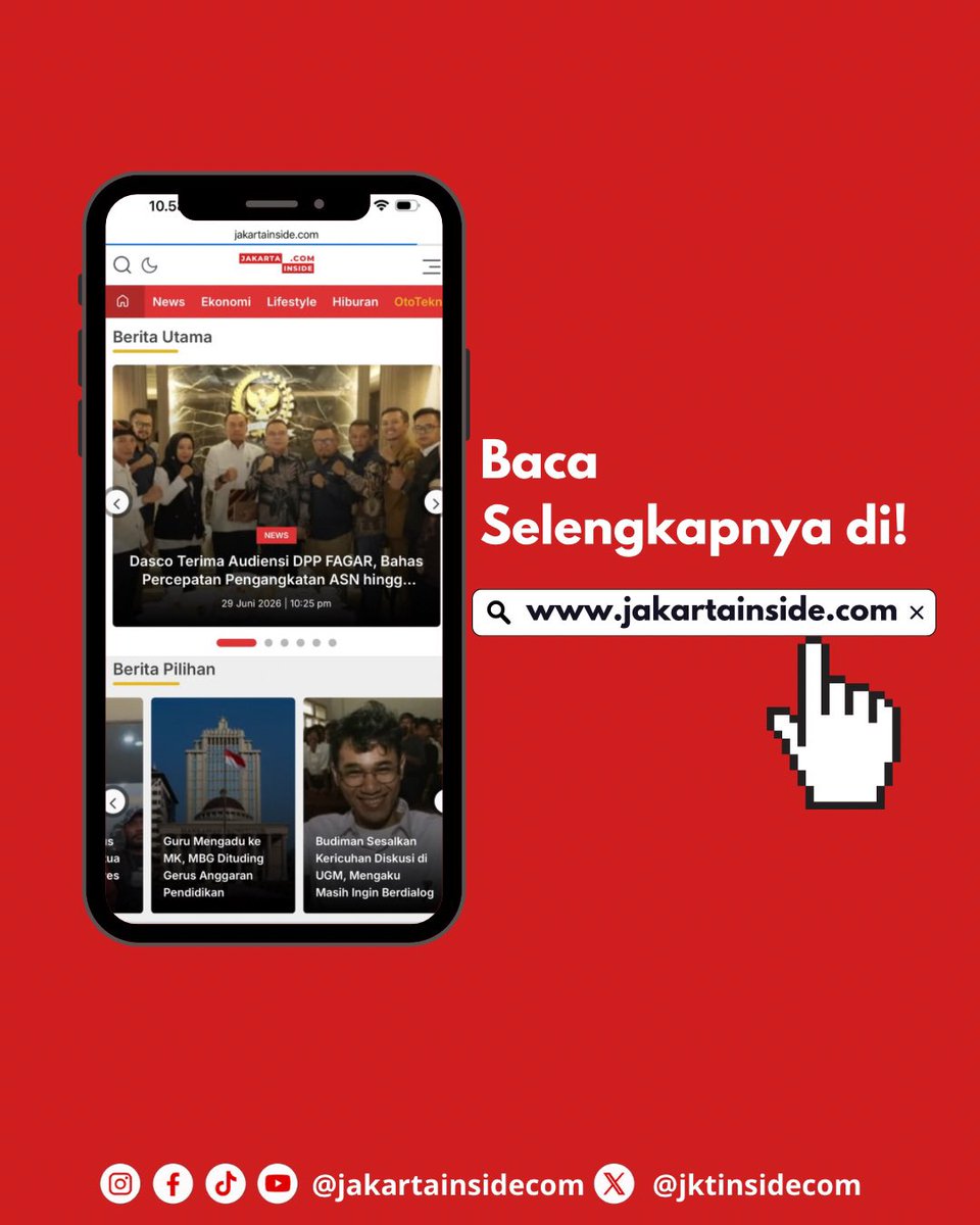 jktinsidecom's tweet photo. Wakil Ketua DPR RI Sufmi Dasco Ahmad menerima audiensi DPP Forum Aliansi Guru dan Karyawan (FAGAR) serta perwakilan guru honorer dari berbagai daerah di Gedung Nusantara III, Senayan, Jakarta, Senin (29/6). 

Aspirasi yang disampaikan meliputi pengangkatan guru honorer menjadi ASN, PPPK menjadi PNS, hingga penyetaraan (inpassing). Dasco menegaskan DPR dan pemerintah berkomitmen menindaklanjuti aspirasi tersebut.

#Dasco #PPPK #GuruHonorer #PNS #DPRRI