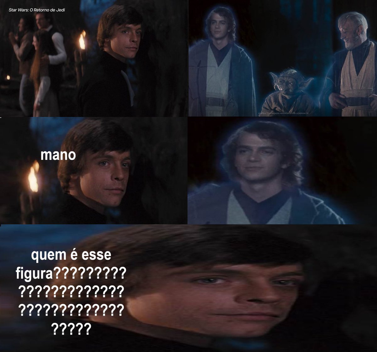 omeuchippedro's tweet photo. lembrando q o luke nunca viu o anakin jovem e essa cena não faz sentido nenhum https://t.co/HPjbAGYW3k
