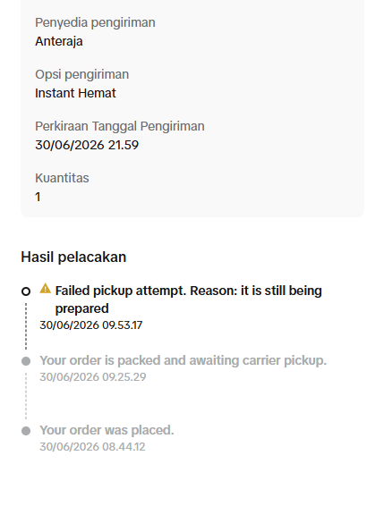 ty010706's tweet photo. @anteraja_id @AnterajaCare 

Ka ini sudah sering begini ya ka, padahal kurir blm ada yg datang untuk pick up.
tapi sudah ada keterangan gagal pickup https://t.co/gzxwIJxj5I