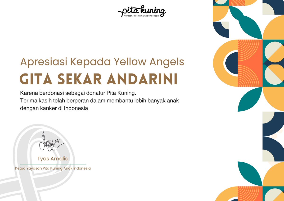 ledekrepp's tweet photo. — Part 2. 𝗖𝗮𝗻𝗰𝗲𝗿 𝗗𝗼𝗻𝗮𝘁𝗶𝗼𝗻: 𝗣𝗶𝘁𝗮 𝗞𝘂𝗻𝗶𝗻𝗴 🎗️

Sebagai bagian dari Birthday Project tahun ini, kami juga berdonasi untuk anak kanker Pita Kuning.

Disalurkan untuk mendukung perjuangan para pasien kanker anak. Kami berharap donasi ini dapat membantu menghadirkan harapan, dukungan, dan semangat bagi mereka yang sedang berjuang untuk sembuh.

Semoga semakin banyak orang yang mendapatkan akses bantuan dan pendampingan yang mereka butuhkan.

@A_GitaJKT48
@pitakuning @gitroops

#GitaGifted25th #LaFamiglia