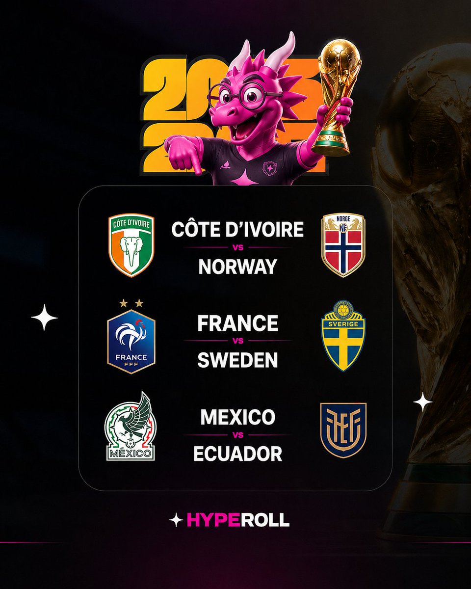 hyperoll's tweet photo. PREDICT AND WIN $600,00! ⚽️

MONEY ADDED! Predict the EXACT SCORE in today World Cup 3 games and WIN UP TO $600,00 NOW!

Rules: MUST follow + RT and reply with your HYPE ID.

DEADLINE: 17:00 UTC 🕐 https://t.co/TnoR4EpJJ1