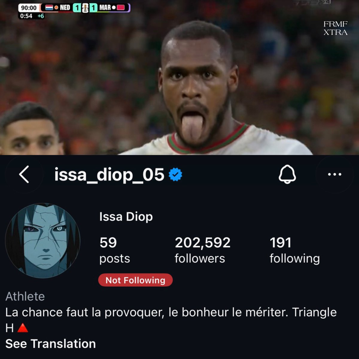 FRMFXtra's tweet photo. Je vous invite tous à lui donner le 𝗥𝗘𝗦𝗣𝗘𝗖𝗧 et la confiance qu’il mérite. Il se bat pour le Maroc à chaque match. 🇲🇦❤️

🎙️ Ses mots après la rencontre sur beIN Sports : « Le peuple marocain 𝗠𝗘́𝗥𝗜𝗧𝗘 cette victoire. C’est un peuple croyant. » https://t.co/uIyM0Rosgd