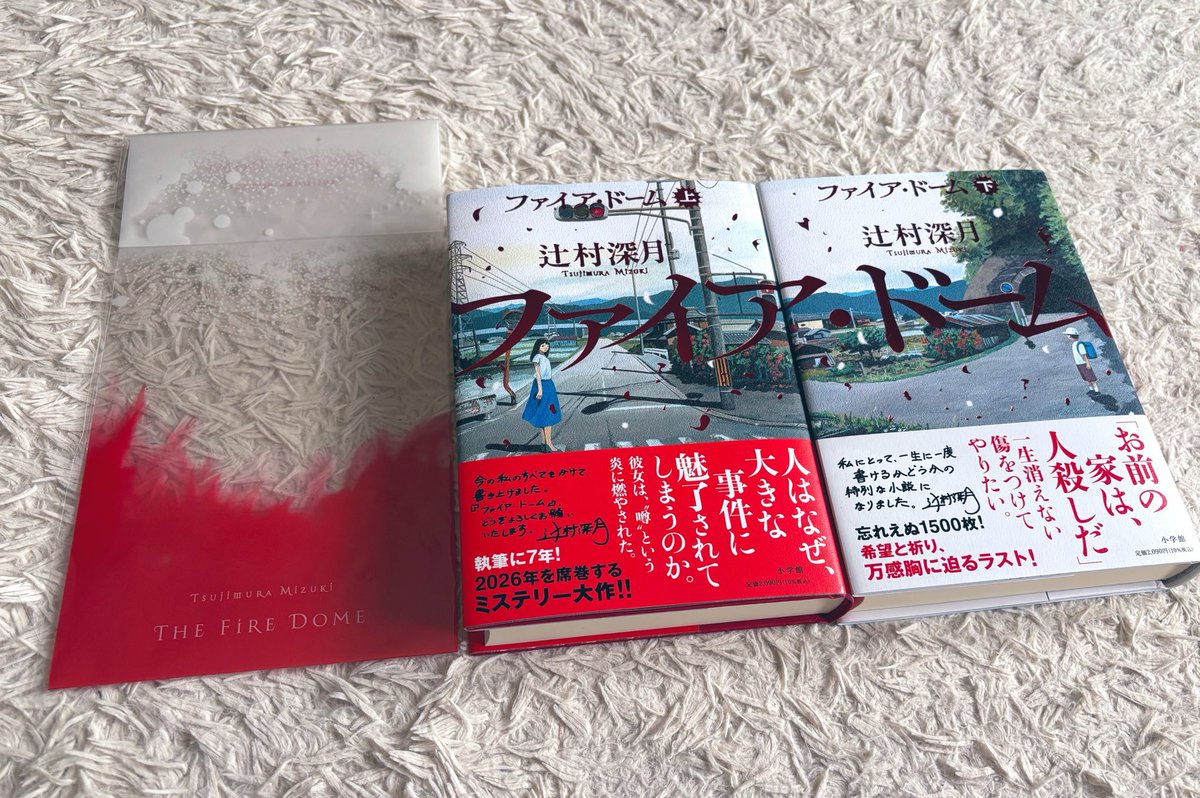 chi_chan_0's tweet photo. #ファイア・ドーム #辻村深月
#読書
ファイア・ドーム 
書店購入特典のクリアスリーブ付き

噂は、軽薄な娯楽だ。25年前百貨店受付嬢誘拐殺人事件の発生、その報道により噂という大量の炎が加害者のみならず被害者にも降り注ぎ、燃えさかった。「もう言われてるよ！どうせ、親が殺したんだろうって！」 https://t.co/tEDGxH5sqO
