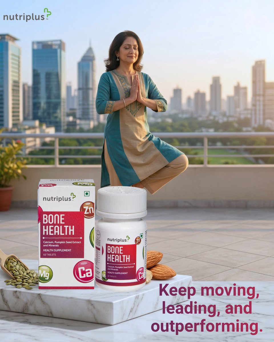 QNET_India's tweet photo. A mother’s strength built yours. Now, it’s time to support hers. 🦴💛
Nutriplus BoneHealth helps care for strong bones and everyday movement—so she can keep leading the way.
#LegacyOfStrength #Nutriplus #BoneHealth #QNETIndia #HealthyLiving https://t.co/N5Gn6kYhdB