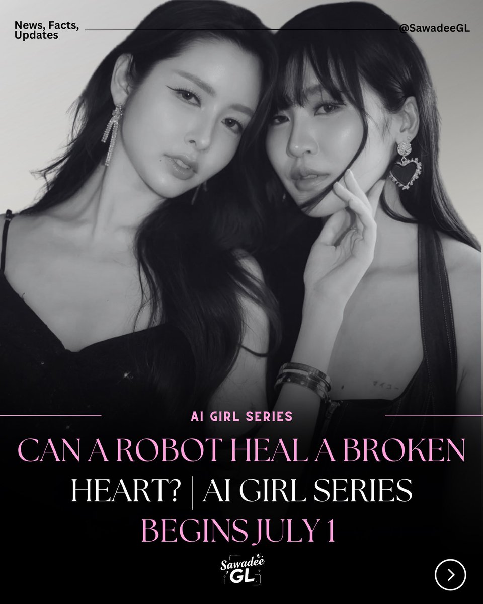 SawadeeGL's tweet photo. What if the love of your dreams arrived in a package you never ordered?

Meet Gen—Aya's best friend from #LoveBeyondDreamsSeries.
Her quiet life is turned upside down when a mysterious humanoid robot appears at her doorstep. She tries to return it, but it has only one answer:

"I cannot be returned unless you are satisfied."

With no sender, no way to send it back, and a new personality every day, the AI slowly begins to break through Gen's guarded heart.

Will Gen let herself fall in love... or will Al complete its mission first?

#AIGirlSeries premieres July 1!

#MyChan #จะGenจนกว่าจะเจอ #MyyuKhawisara #chanyaduval @calledmemyyuk @chanyaduval